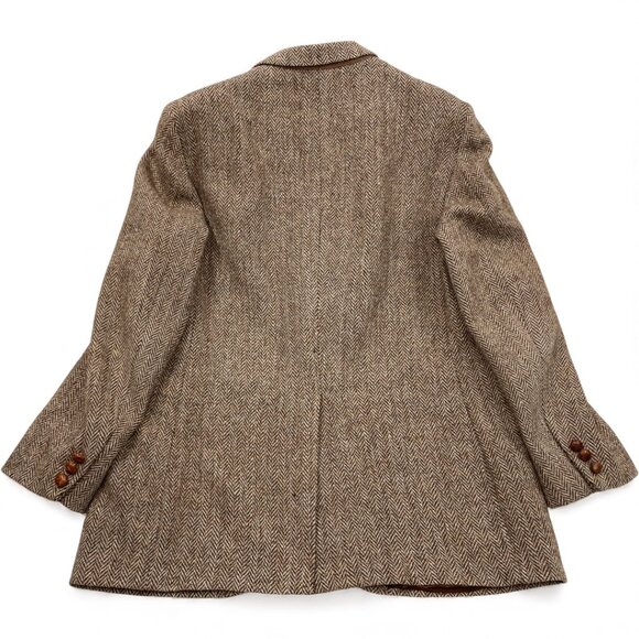 Stafford Harris Tweed Scottish Wool Scotland Blazer Herringbone Jacket Men's 44 - Picture 2 of 8